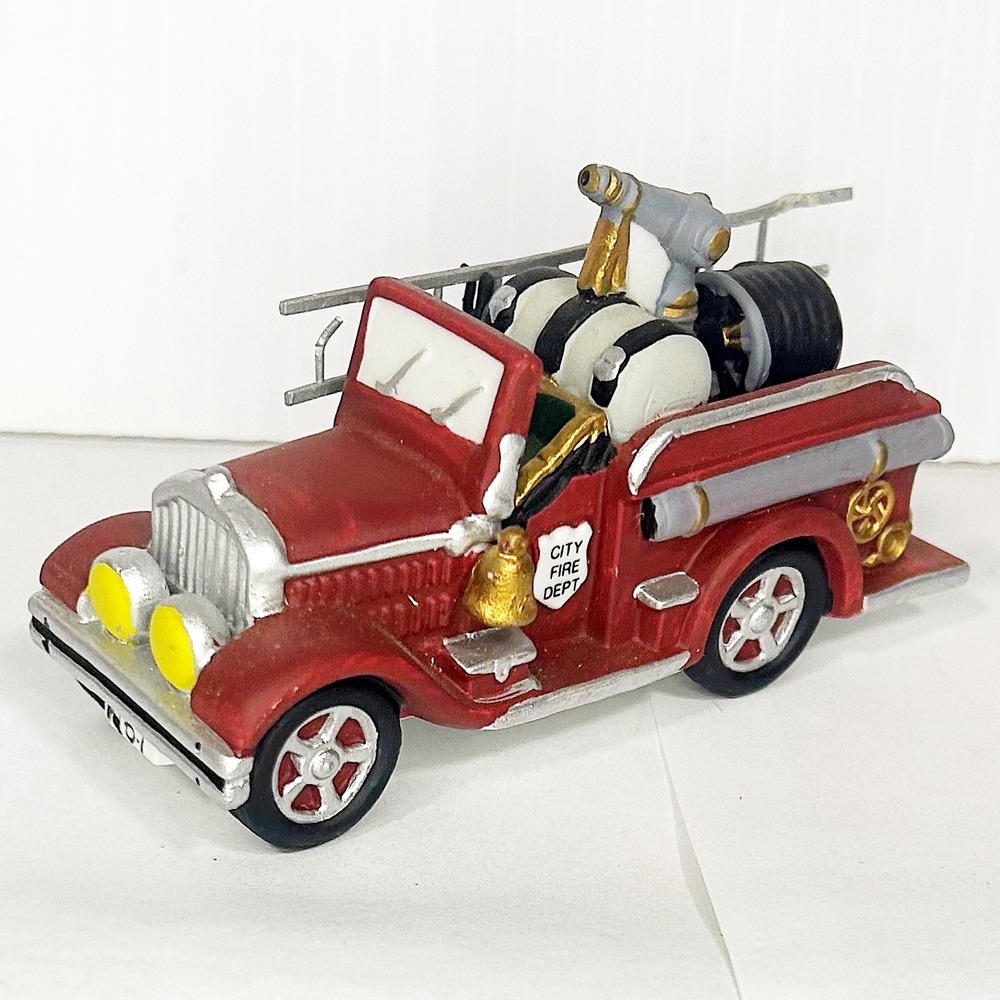 Department 56 City Fire Dept Fire Truck Heritage Village Collection #5547-6